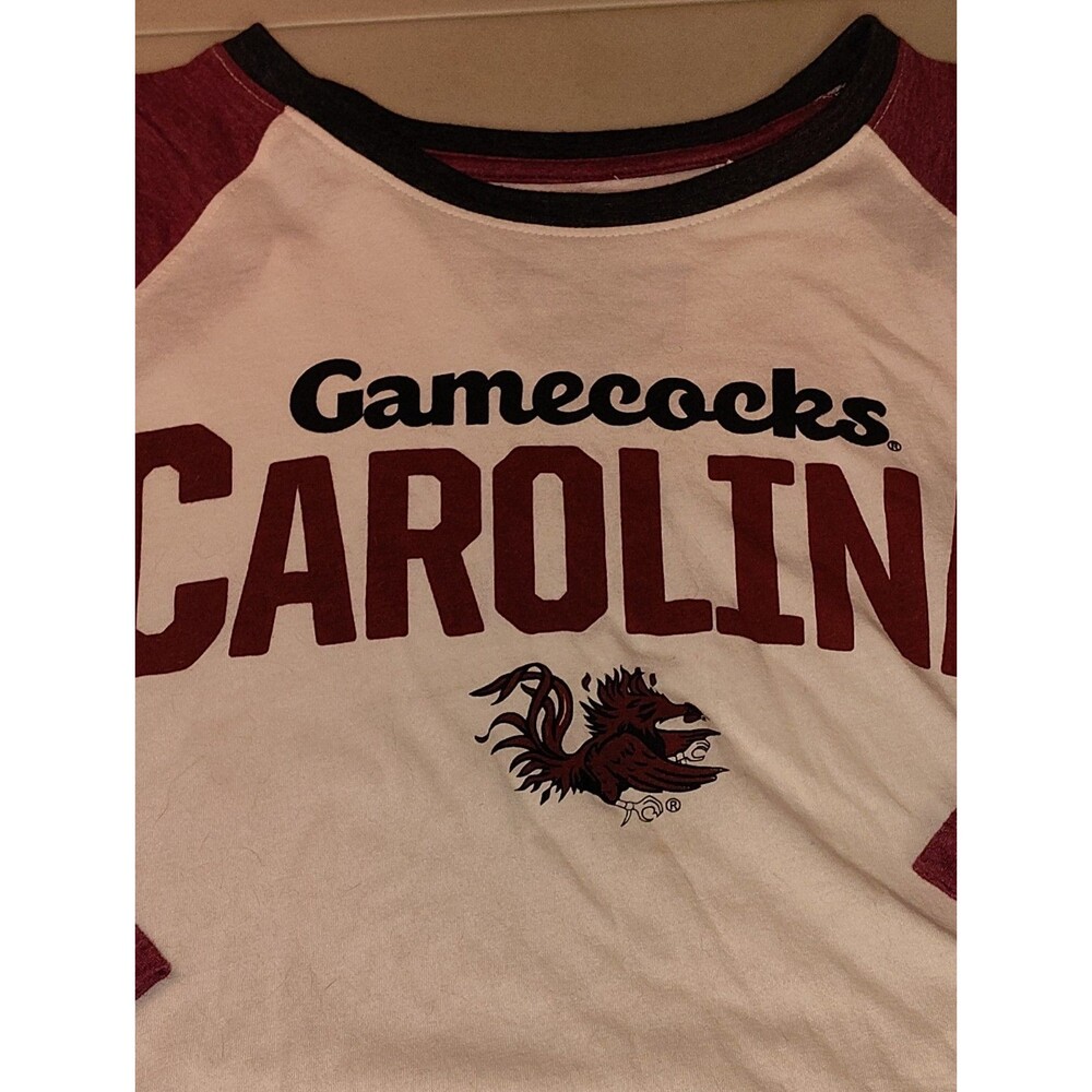 Three Square South Carolina Gamecocks Baseball Tee Shirt Raglan XL Burgundy... - Picture 4 of 11